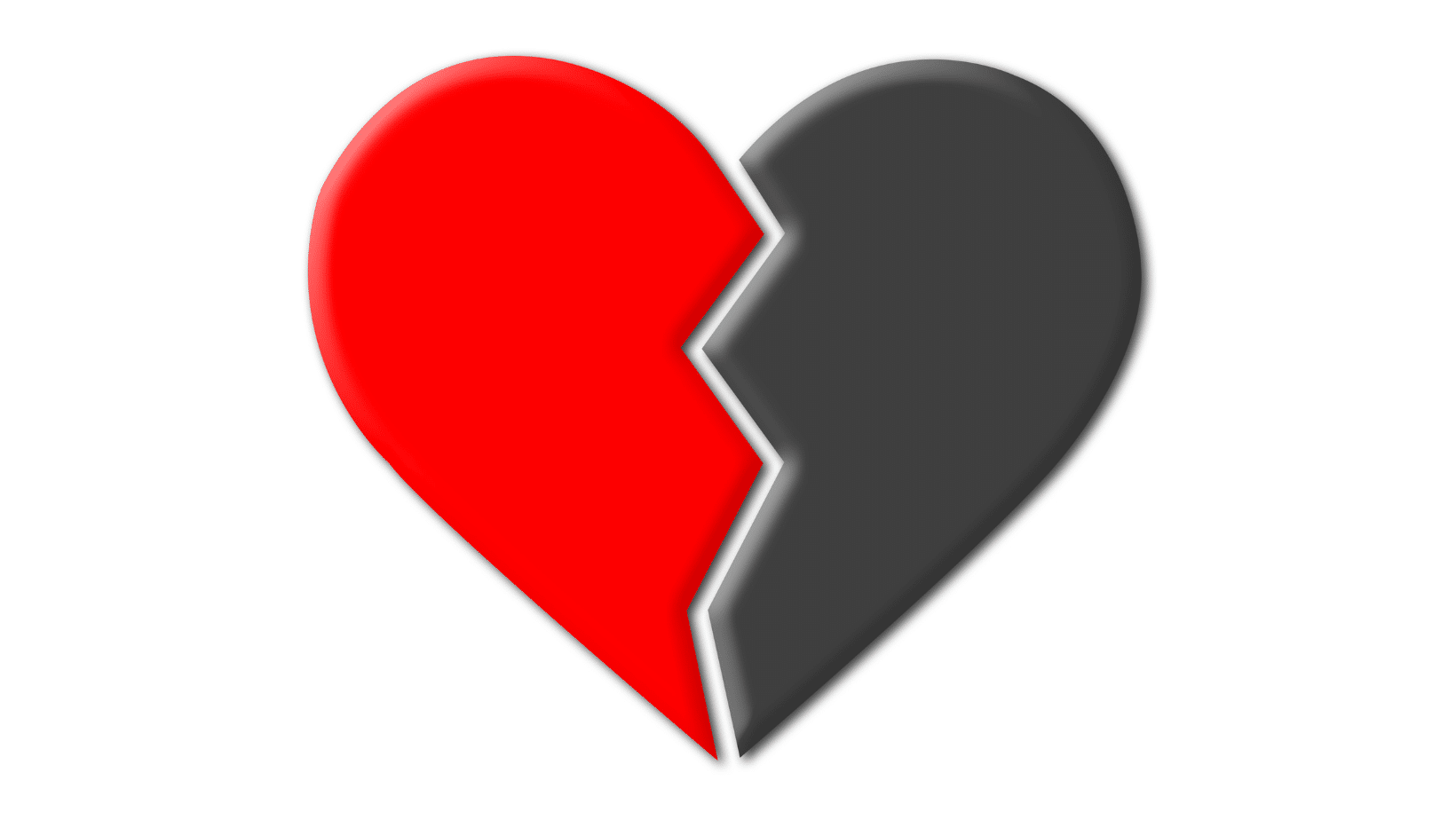 grafika przedstawiająca serce podzielone na dwie części