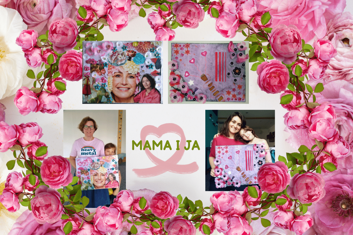 Grafika ma na celu zaprezentowanie efektu warsztatów Mama i ja